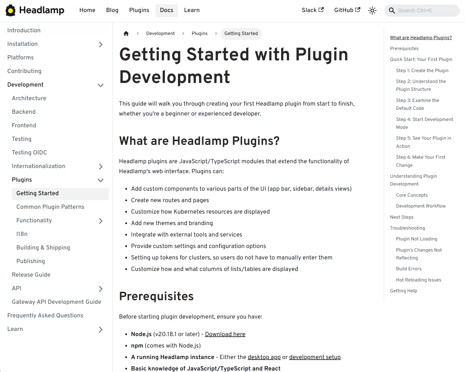 Plugin development